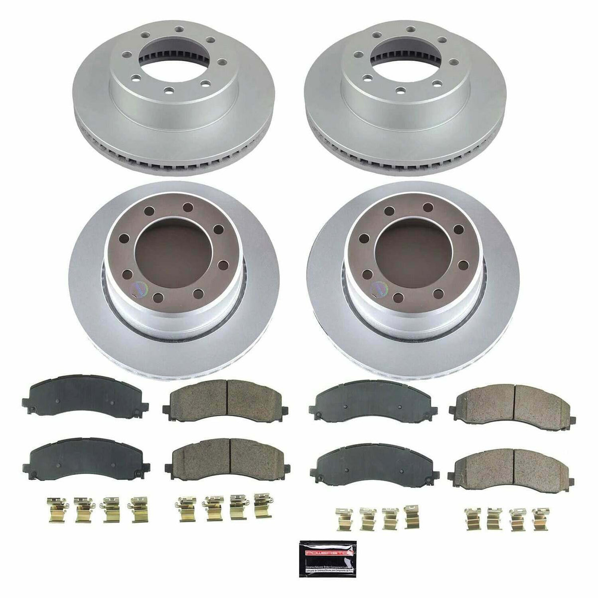 Power Stop 19-22 Ram 2500 Front & Rear Z17 Coated Brake Kit - CRK8640