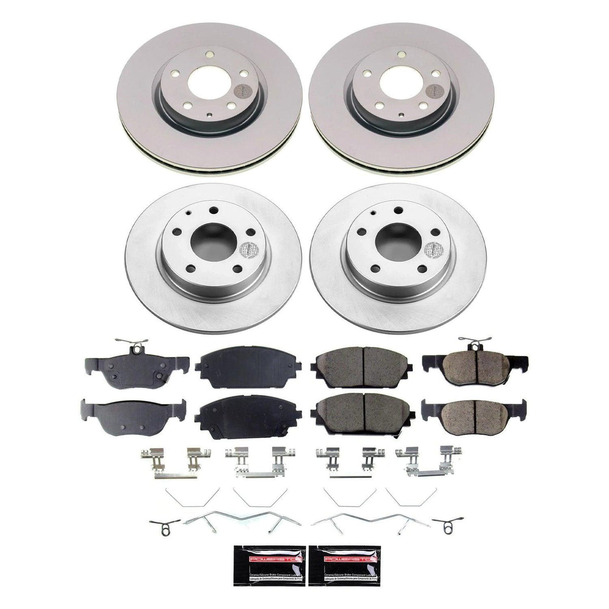 Power Stop 19-23 Mazda 3 Front and Rear Z17 Coated Brake Kit - CRK8813