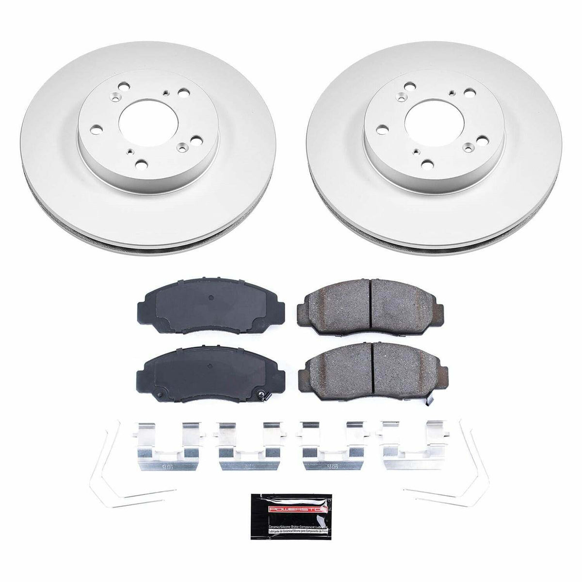 Power Stop 06-11 Honda Civic Front Z17 Coated Brake Kit - CRK9109