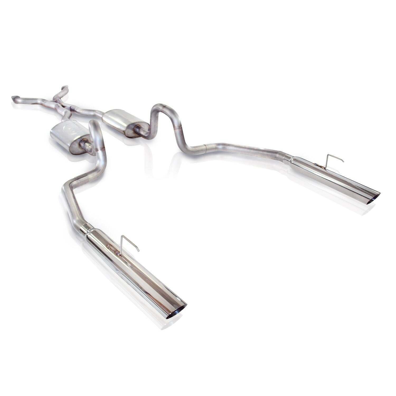 Stainless Works Dual Turbo Chambered Mufflers Factory &amp; Performance Connect (1998-2002 Crown Victoria,1998-2002 Grand Marquis) - CRVIC98CB