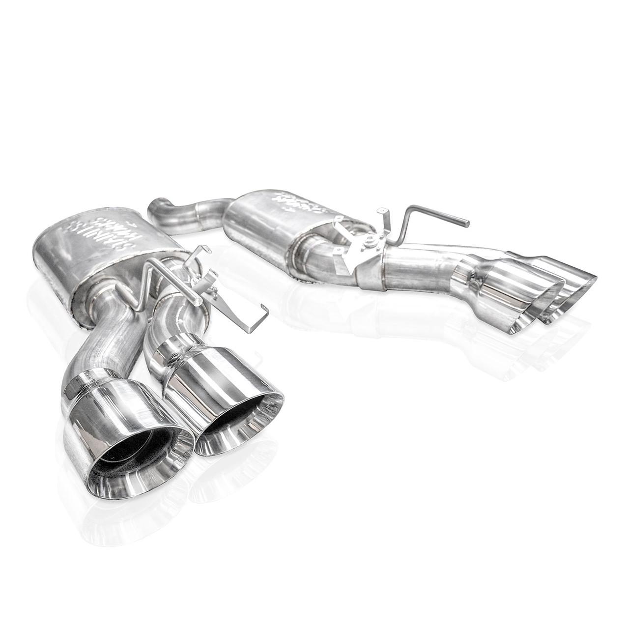 Stainless Works 3" High-Flow Axleback System - Polished 4.5" Slash-Cut Exhaust Tips (2022-2025 Cadillac CT5-V Blackwing) - CT5V22AB