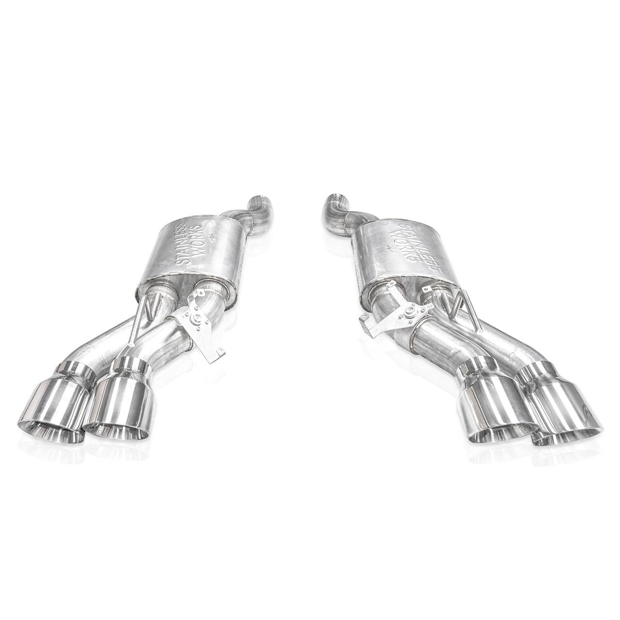Stainless Works 3" High-Flow Axleback System - Polished 4.5" Slash-Cut Exhaust Tips (2022-2025 Cadillac CT5-V Blackwing) - CT5V22AB