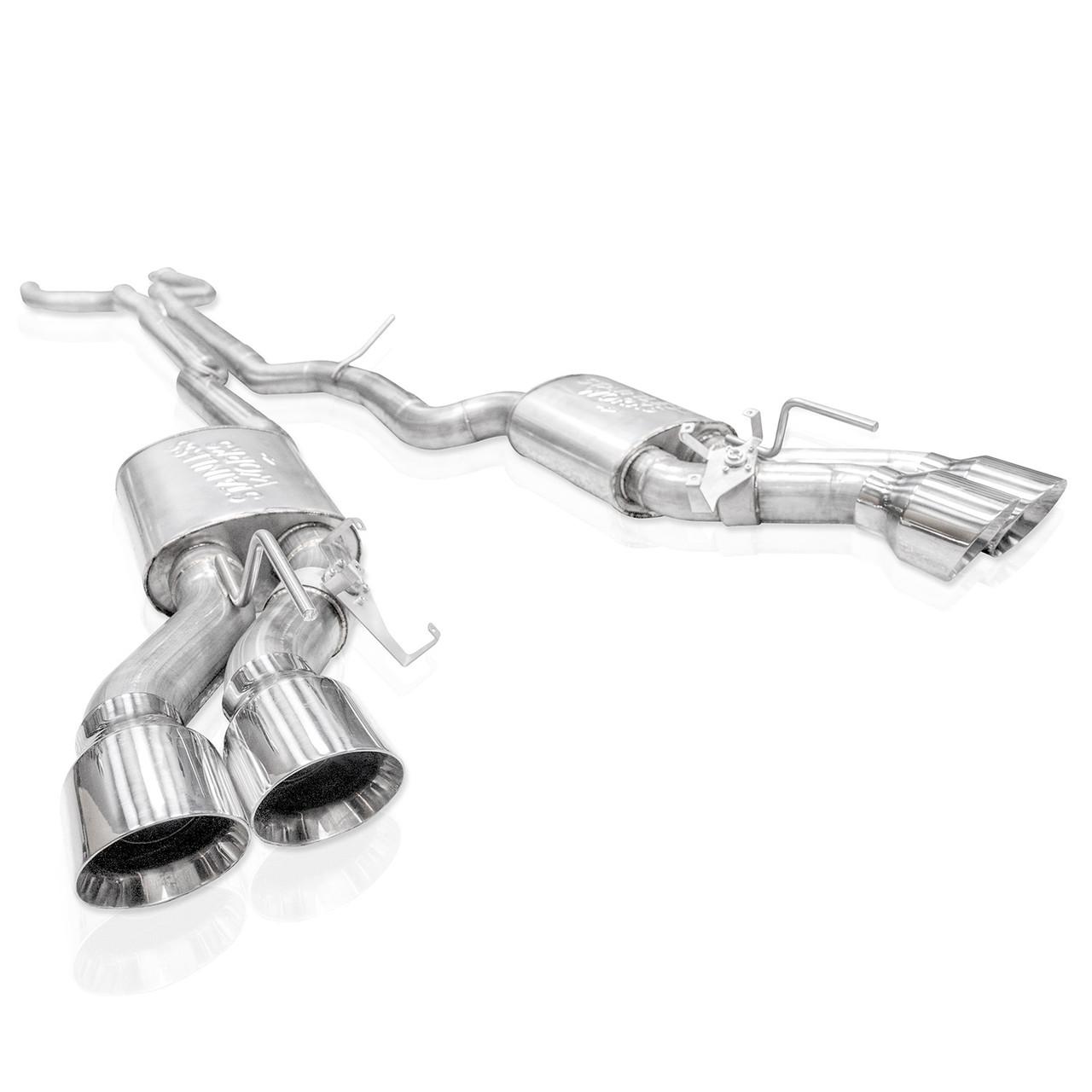 Stainless Works 304SS Catback - Polished 4.5" Slash-Cut Exhaust Tips (2022-2025 Cadillac CT5-V Blackwing) - CT5V22CB