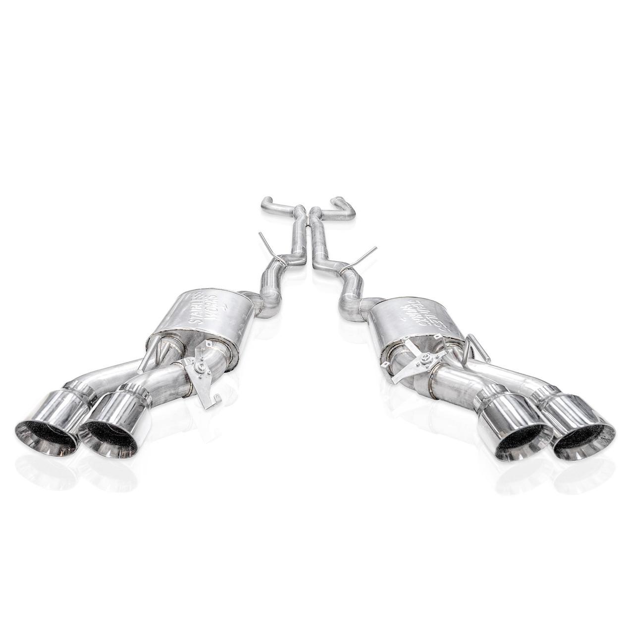Stainless Works 304SS Catback - Polished 4.5" Slash-Cut Exhaust Tips (2022-2025 Cadillac CT5-V Blackwing) - CT5V22CB