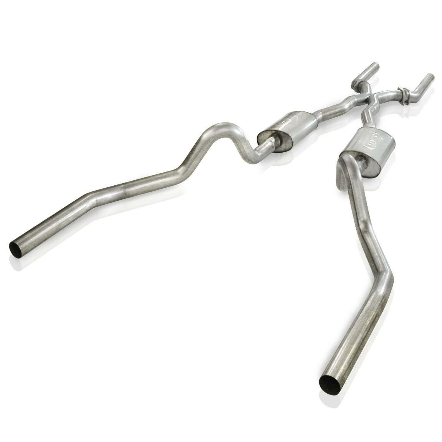 Stainless Works 3" Catback Dual Chambered Mufflers X-Pipe Performance Connect (1966-1967 Chevelle,1966-1967 El Camino) - CV6673X