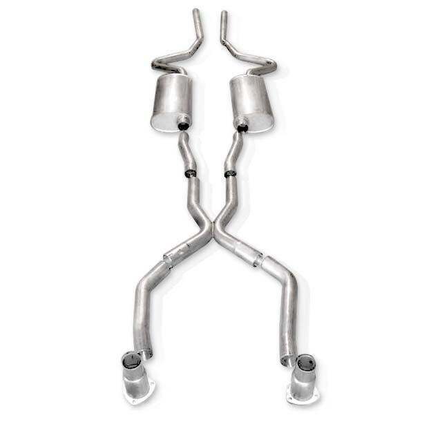 Stainless Works Catback Dual S-Tube Mufflers X-Pipe Performance Connect (1970-1972 Monte Carlo,1968-1972 Chevelle,1968-1972 El Camino) - CV6782.5X