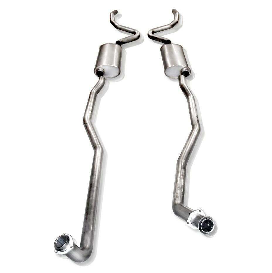 Stainless Works SBC Dual Turbo Chambered Mufflers Factory Connect (1970-1972 Monte Carlo,1968-1972 Chevelle,1968-1972 El Camino) - CV69BB0S