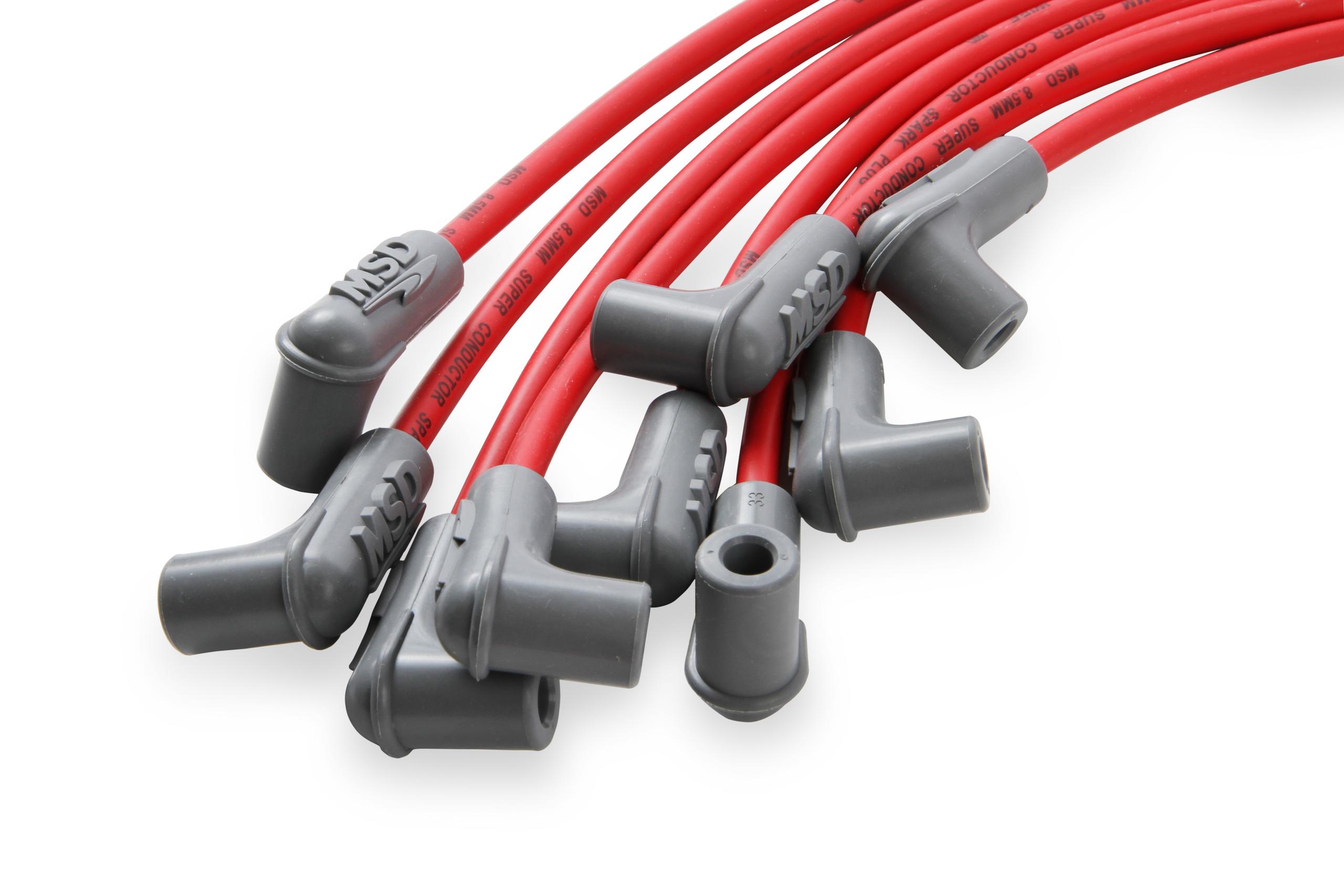 Msd 31229 Wire Set, Super Conductor, 8-Cyl. 90° Plug/90° Plug