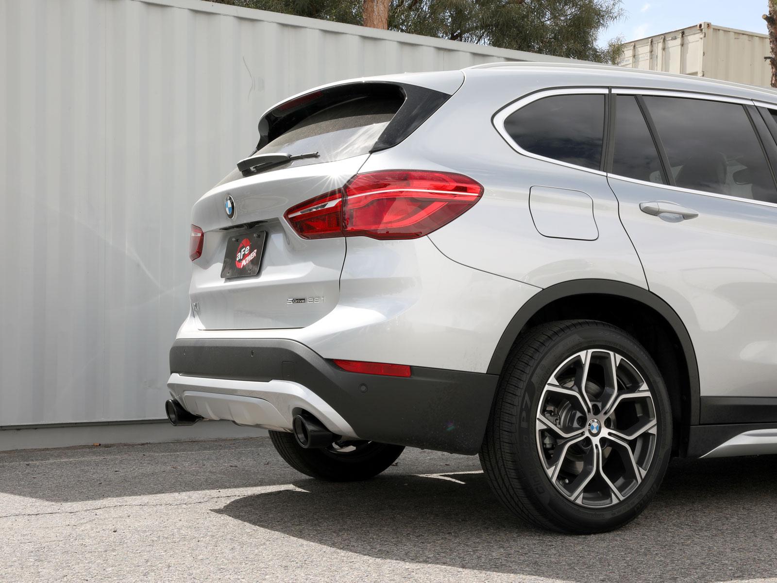 AFE MACH Force-XP 3 IN to 2-1/2 IN 304 Stainless Steel Axle-Back Exhaust Black (2015-2021 X1) - 49-36349-B