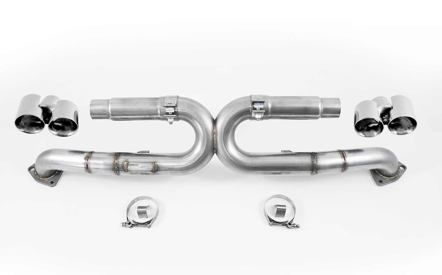 AWE Tuning 991 Carrera Performance Exhaust - Chrome Silver Tips - 3015-32044
