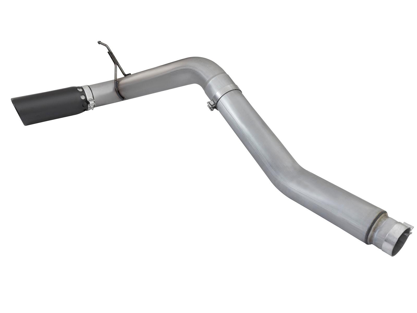 AFE Large Bore-HD 5 IN DPF-Back Stainless Steel Exhaust System w/Black Tip (2016-2019 Titan XD) - 49-46112-B