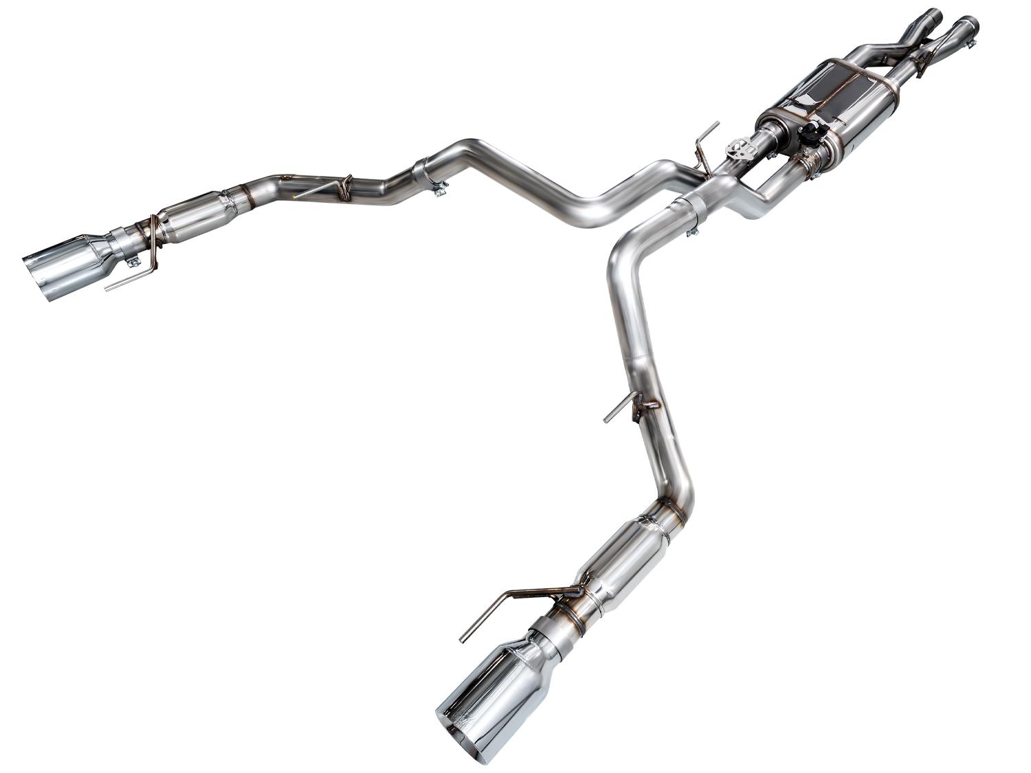 AWE SwitchPath Exhaust - Chrome Silver Tips (2021-2023 F-150 Raptor 3.5L) - 3025-32356