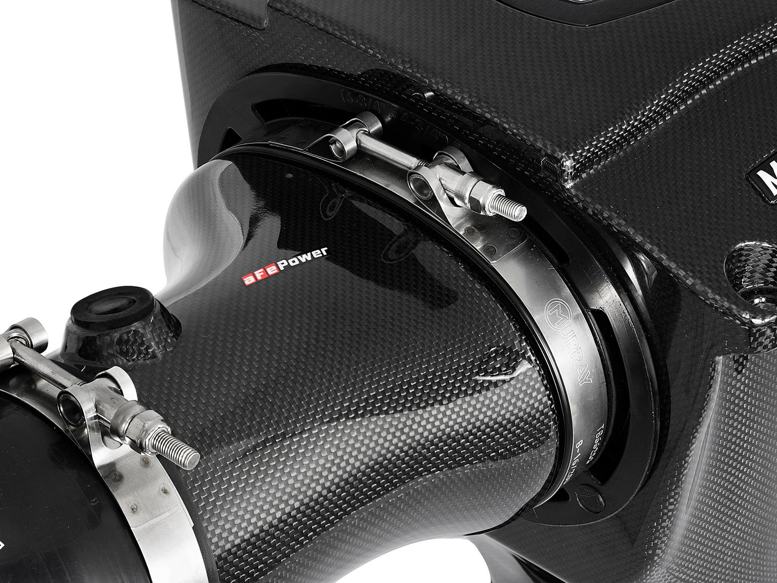 AFE Black Series Carbon Fiber Cold Air Intake System w/ Pro 5R & Pro DRY S Filters (2017-2018 Challenger, Charger) - 52-72205-CF