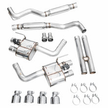 AWE SwitchPath Catback Exhaust - Quad Chrome Silver Tips (2024-2026 Mustang GT) - 3025-42650