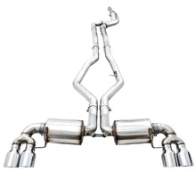 AWE Non-Resonated Touring Edition Exhaust for G20 M340i - Chrome Silver Tips (2019+ 3 Series) - 3015-42148