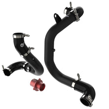 aFe BladeRunner Aluminum Hot and Cold Charge Pipe Kit Black w/ Turbo Muffler Delete (2015-2020 GTI 2.0L) - 46-20415-B