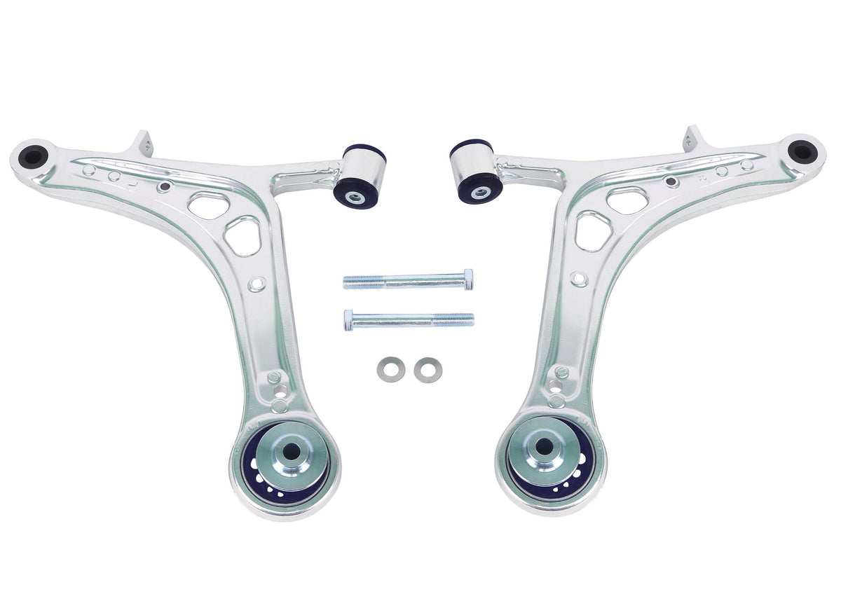 SuperPro Subaru 08-14 STI/11-14 WRX Alloy Front LCA Set (+Caster) (2008-2021 WRX, WRX STI, Impreza) - ALOY0015K