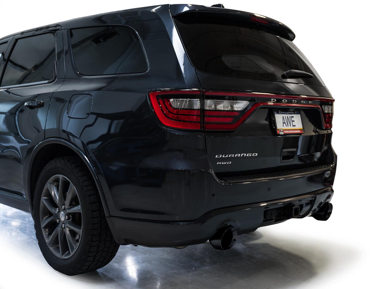 AWE Touring Edition Exhaust - Diamond Black Tips (2011-2024 Dodge Durango 5.7L) - 3015-33575