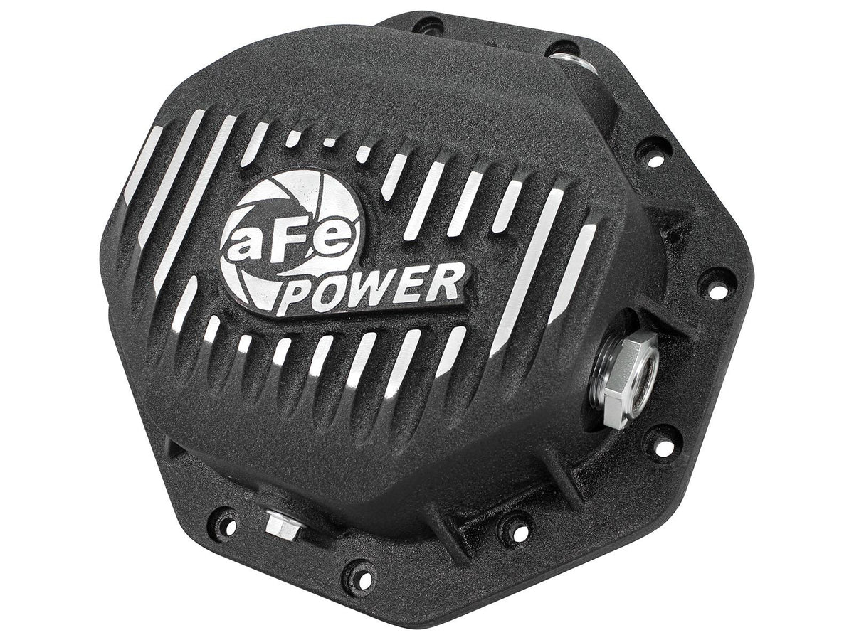 aFe POWER Pro Series Rear Differential Cover Black w/ Machined Fins - 46-70272