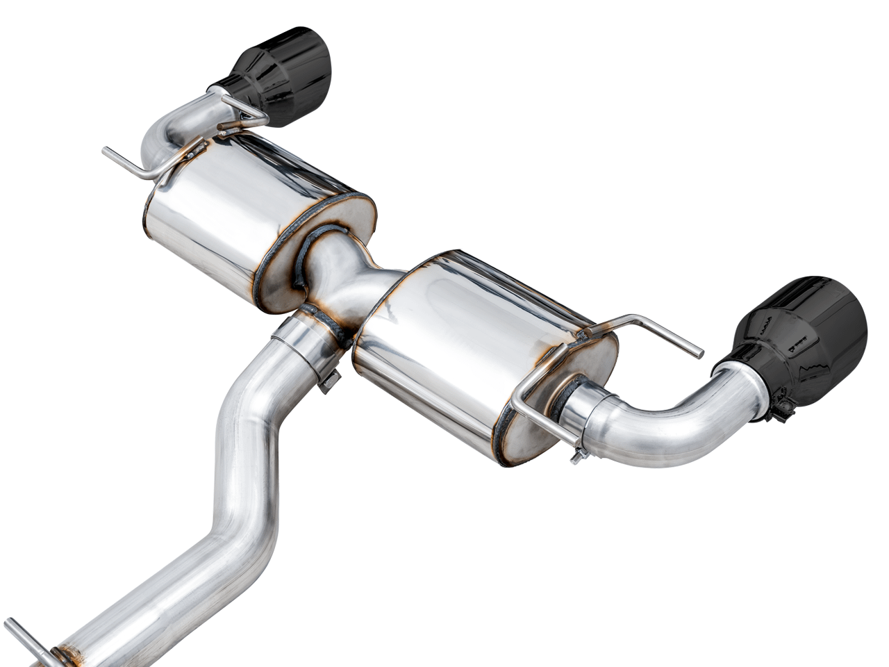 AWE Touring Edition Exhaust - Diamond Black Tips (2016-2023 Subaru BRZ / Toyota GR86 / Toyota 86) - 3015-33486
