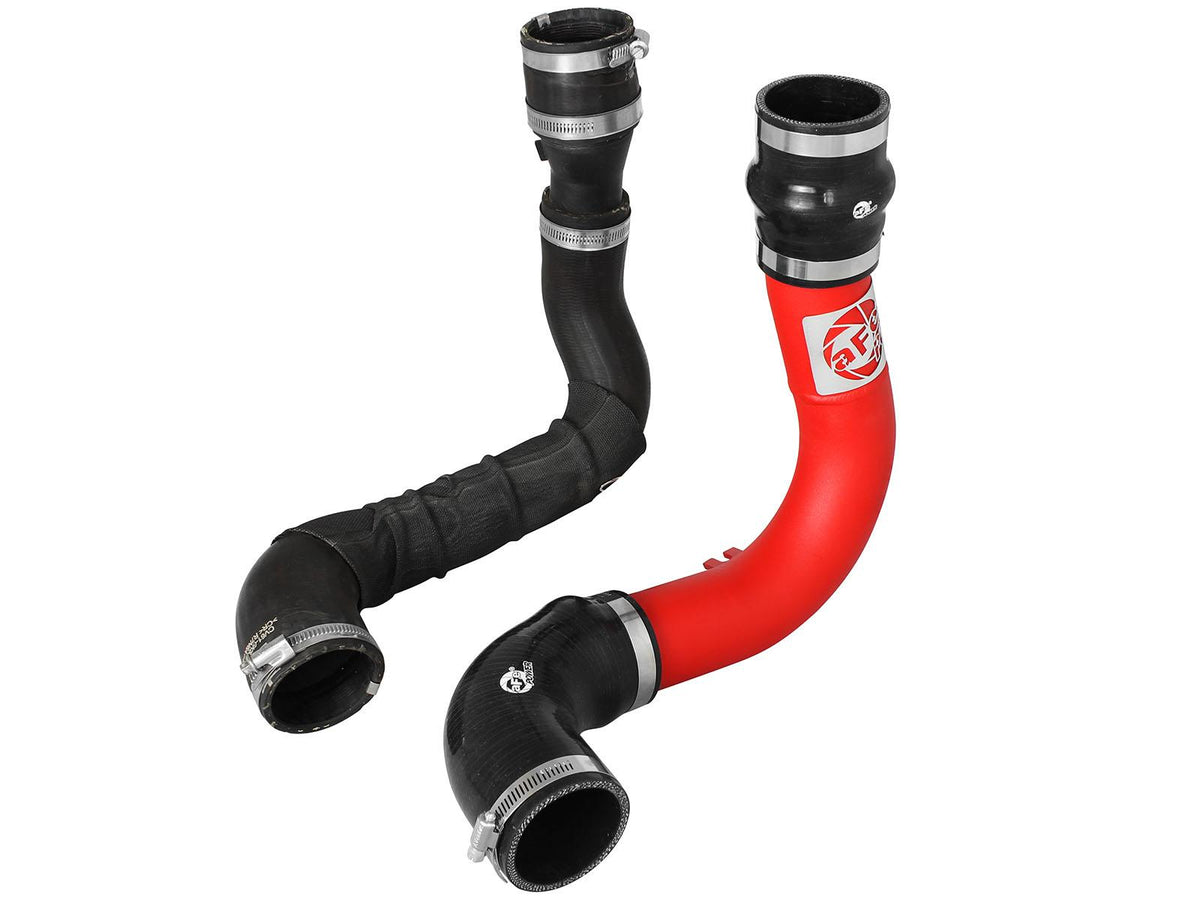 AFE BladeRunner 2-1/2 IN Aluminum Cold Charge Pipe Red (2013-2018 Focus) - 46-20189-R
