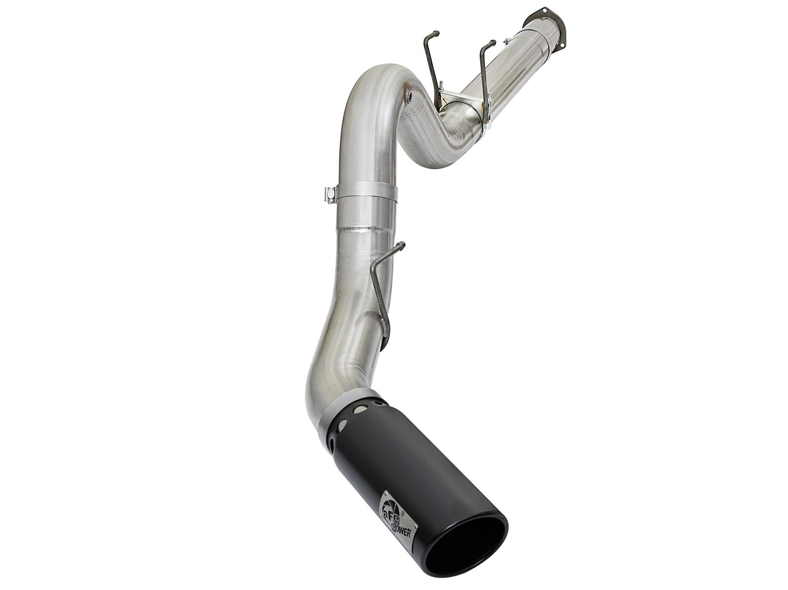 AFE ATLAS 5 IN Aluminized Steel DPF-Back Exhaust System w/Black Tip (2017-2021 F-250 Super Duty, F-350 Super Duty) - 49-03090-B