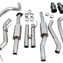 AWE 3015-33106 0FG Exhaust for 17-20 Ford Raptor (Resonated Peformance Cat-back) - Diamond Black 5" Tips
