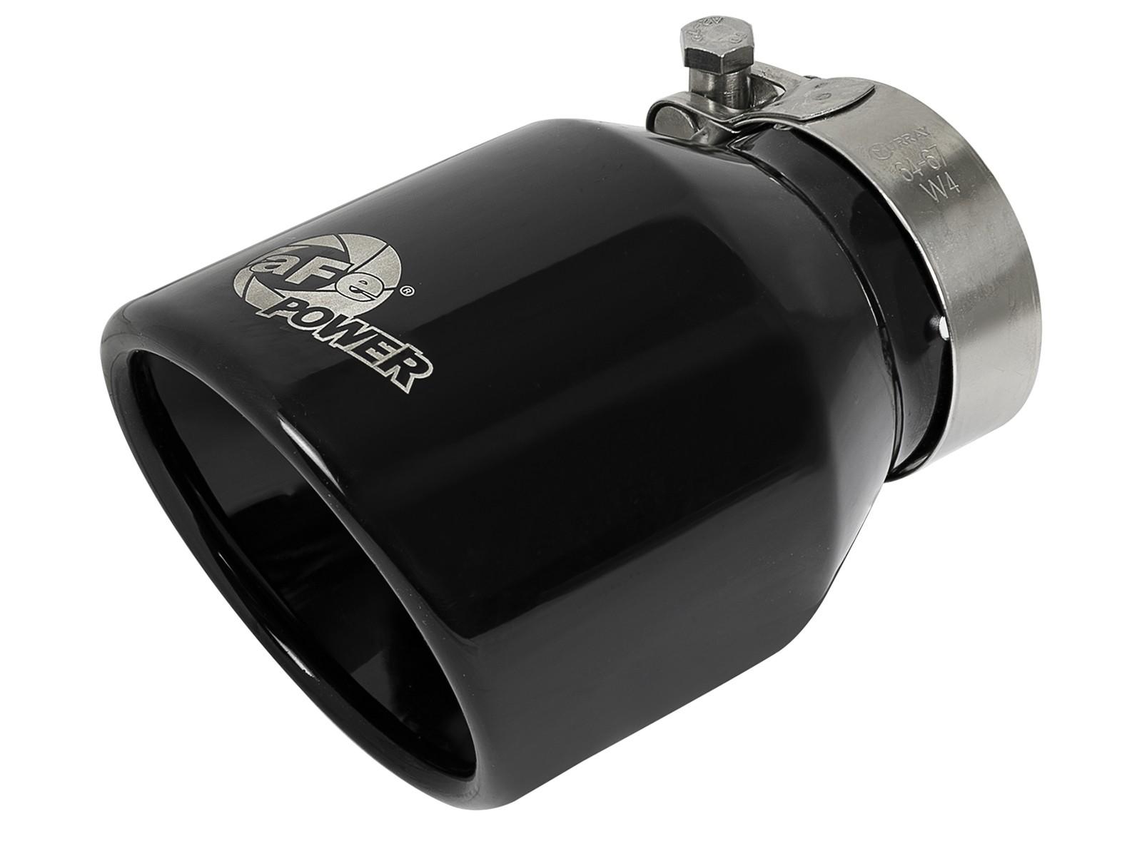 AFE MACH Force-XP 3 IN to 2-1/2 IN 304 Stainless Steel Axle-Back Exhaust Black (2015-2021 X1) - 49-36349-B