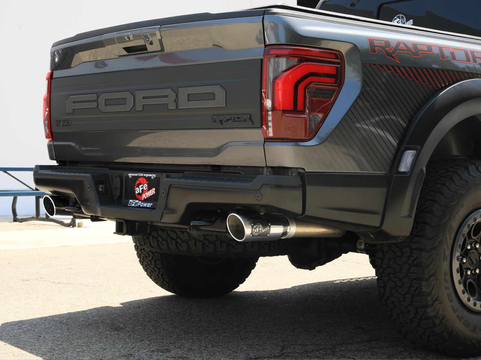 AFE Vulcan Series 3 IN to 3-1/2 IN Stainless Steel Cat-Back Exhaust System Polishe (2021-2025 F-150 Raptor) - 49-33151-P