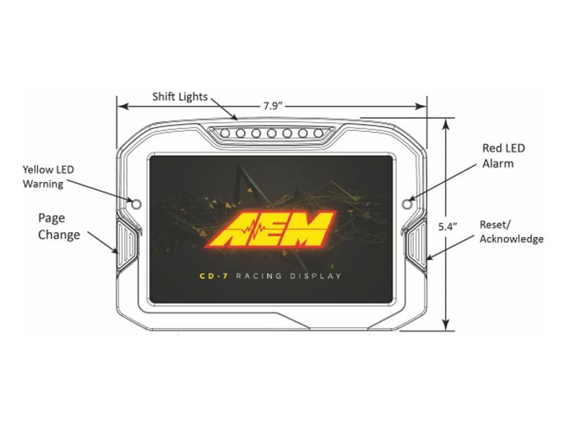AEM Display Kit, CD-7 Carbon - 30-5700
