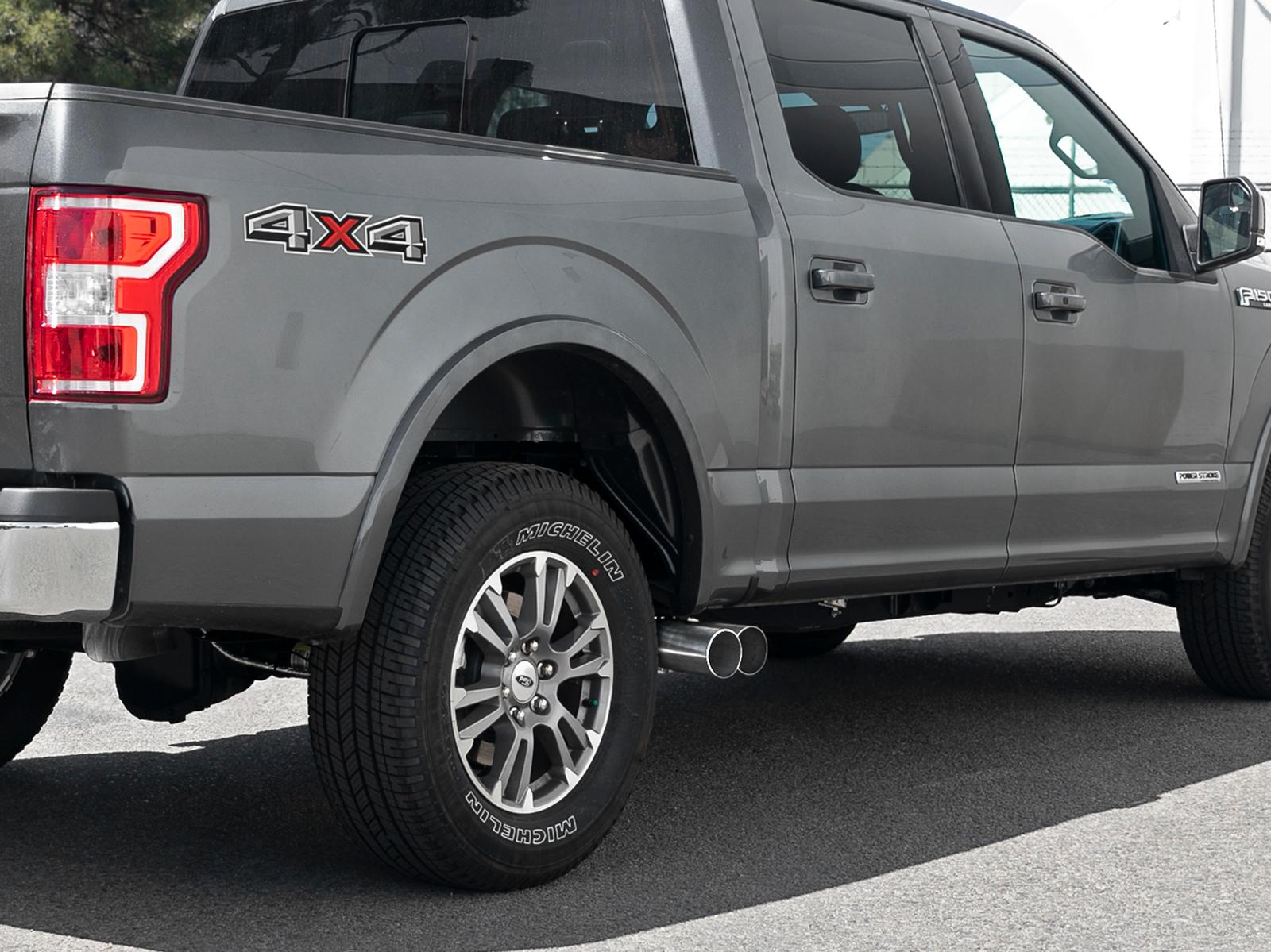 AFE Rebel 409 Stainless Steel DPF-Back Exhaust System w/ Dual Brushed Tips (Ford F-150 18-20 V6-3.0L (td)) - 49-43108-H
