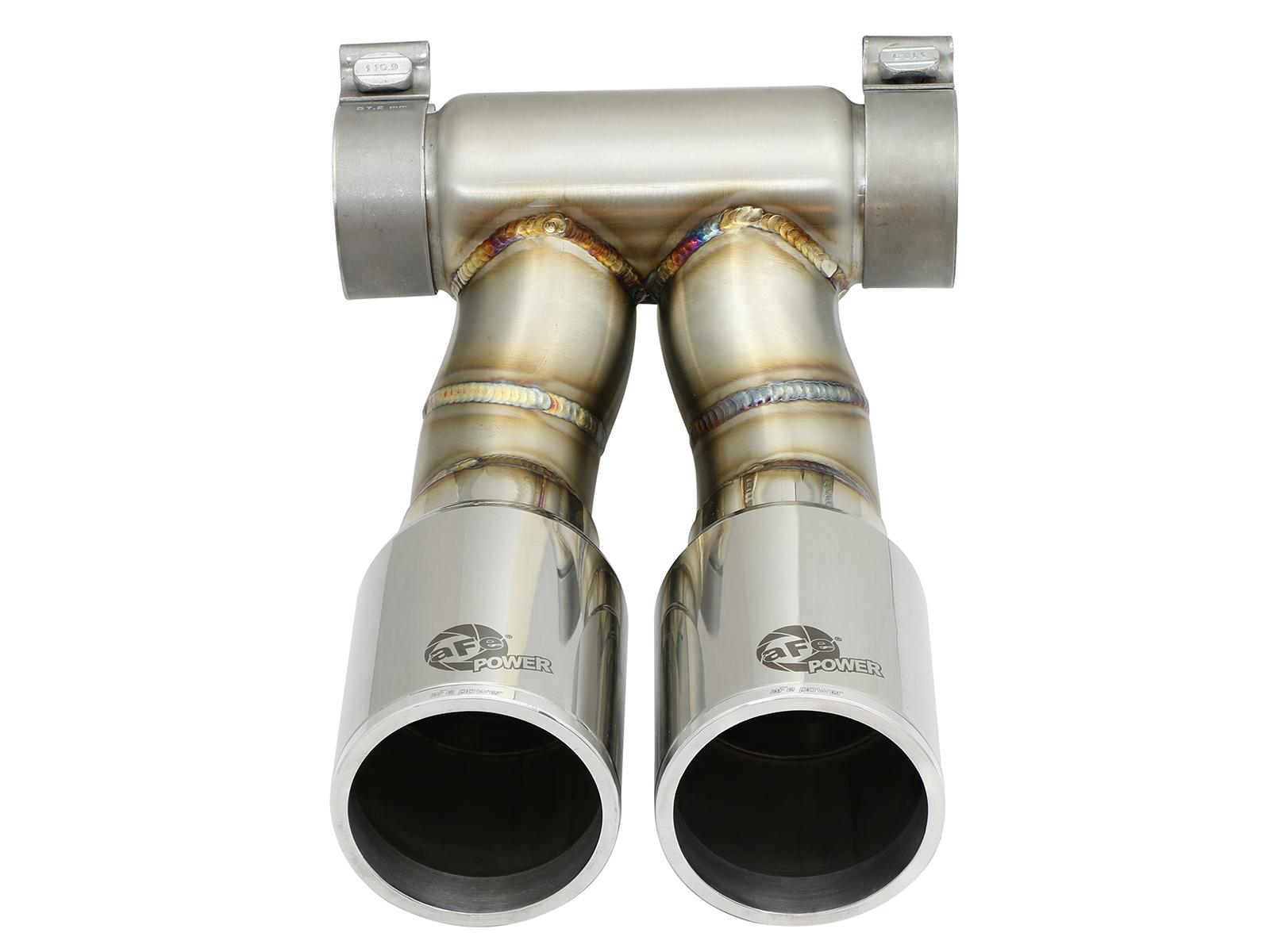 AFE MACH Force-Xp 304 Stainless Steel OE Replacement Exhaust Tip Polished (2013-2016 Boxster, Cayman) - 49C36413-P