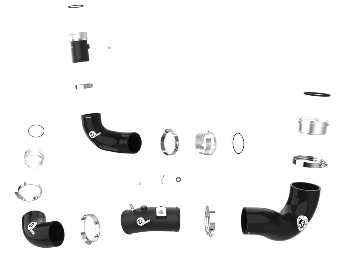 AFE BladeRunner Aluminum Hot and Cold Charge Pipe Kit - Black (2022-2023 Kia Stinger L4-2.5L (t)) - 46-20694-B