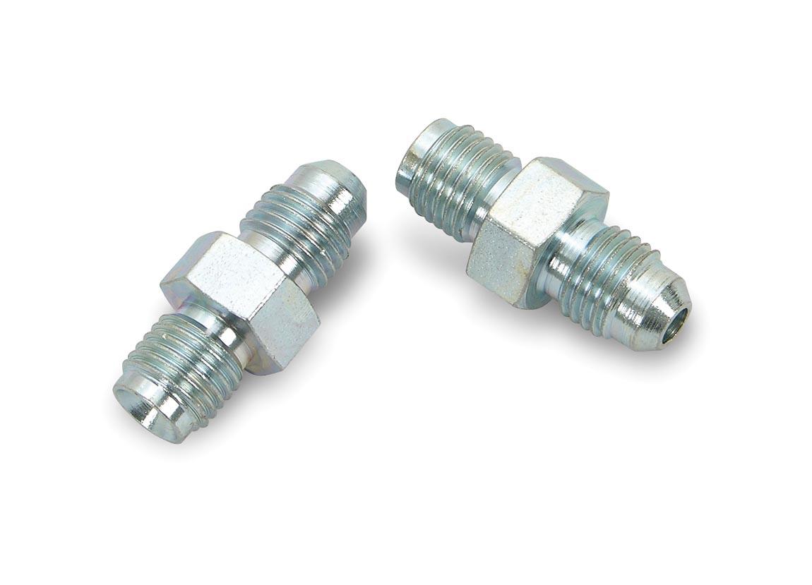 Earls Steel AN to Inverted Flare Brake Adapter - Size: -4AN Male to 7/16-20 Inverted Flare Male - 2 pc. - Nickel Plated - 591941ERL