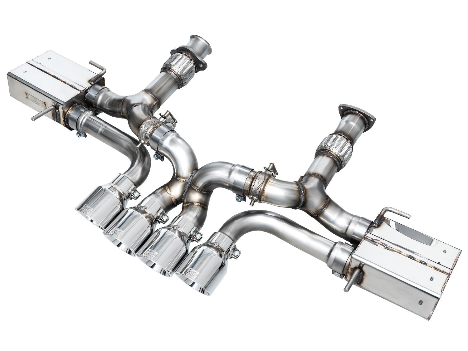 AWE SwitchPath Exhaust for C8 Corvette Z06 - Chrome Silver Tips (2023-2026 Corvette Z06) - 3025-42906