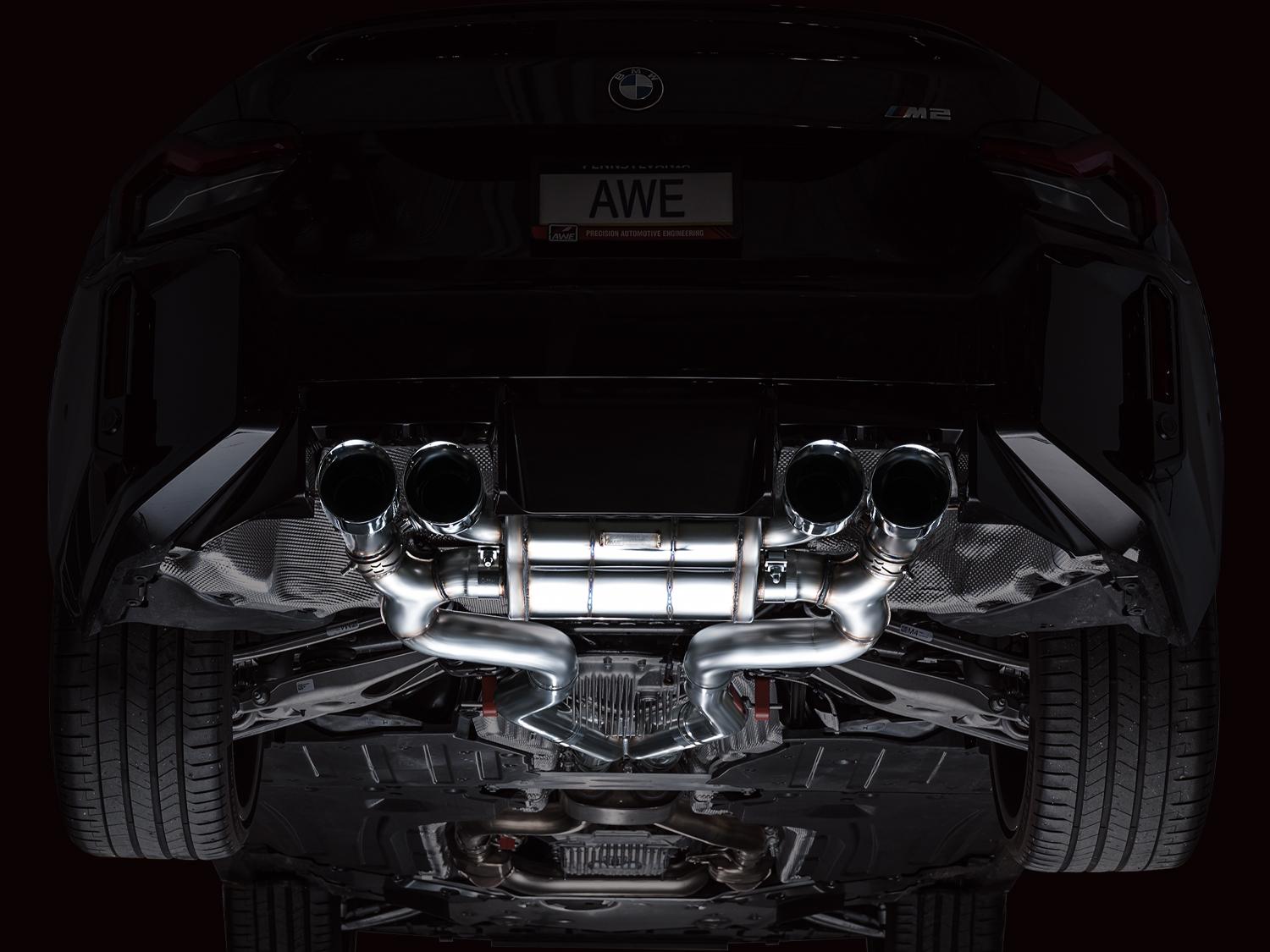 AWE SwitchPath™ Exhaust for BMW G87 M2 - Chrome Silver Tips - 3025-42487