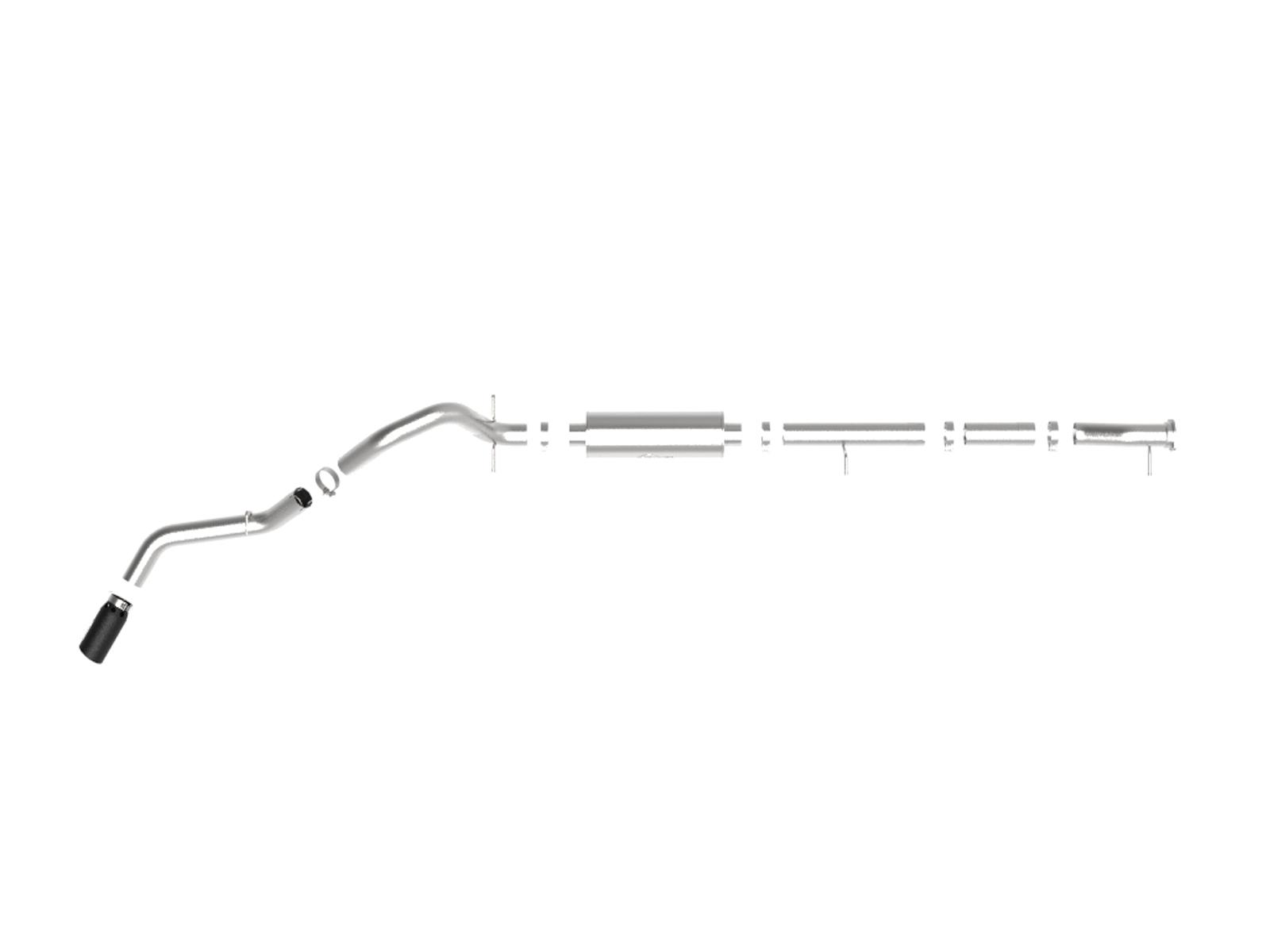 AFE Apollo GT Series 3 IN 409 Stainless Steel Cat-Back Exhaust System w/ Black Tip (GM 2500/3500HD 2020 V8-6.6L L8T) - 49-44123-B