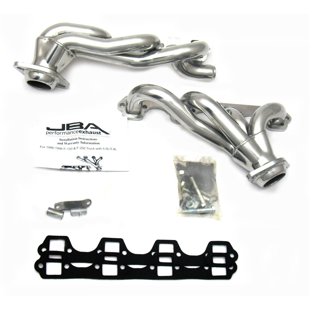 JBA 86-96 Ford Truck 5.8L Sil Cer (1986-1996 F-250,1986-1996 F-150,1986-1996 F-350,1986-1995 Bronco) - 1628SJS