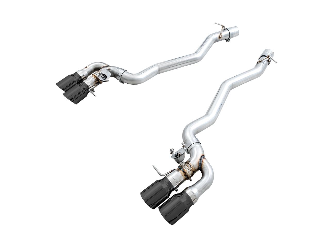 AWE Tuning 18-22 BMW M5 (F90) 4.4T AWD SwitchPath Axle-back Exhaust - Diamond Black Tips - 3025-43065
