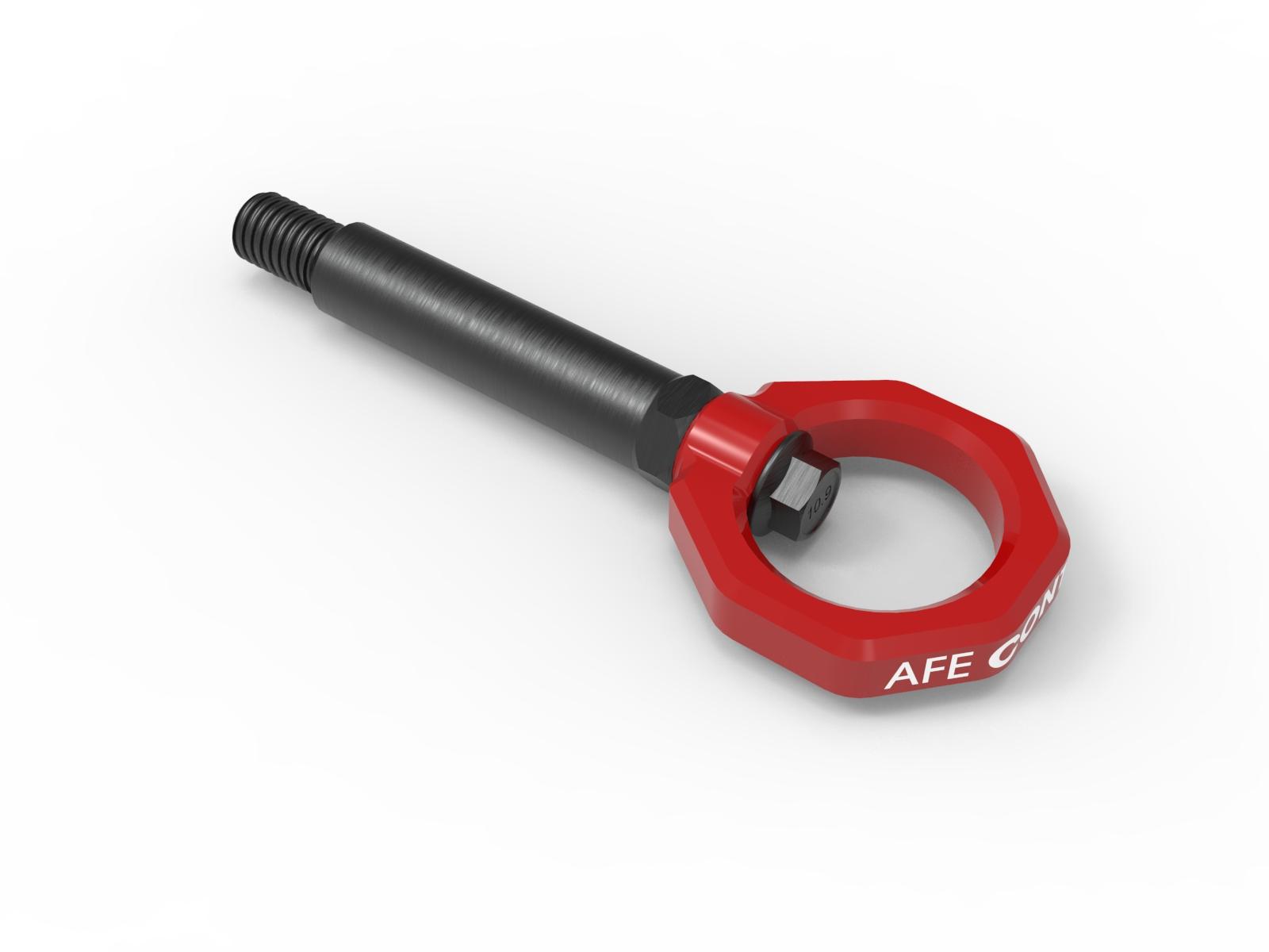 aFe CONTROL Rear Tow Hook Red - 450-502002-R