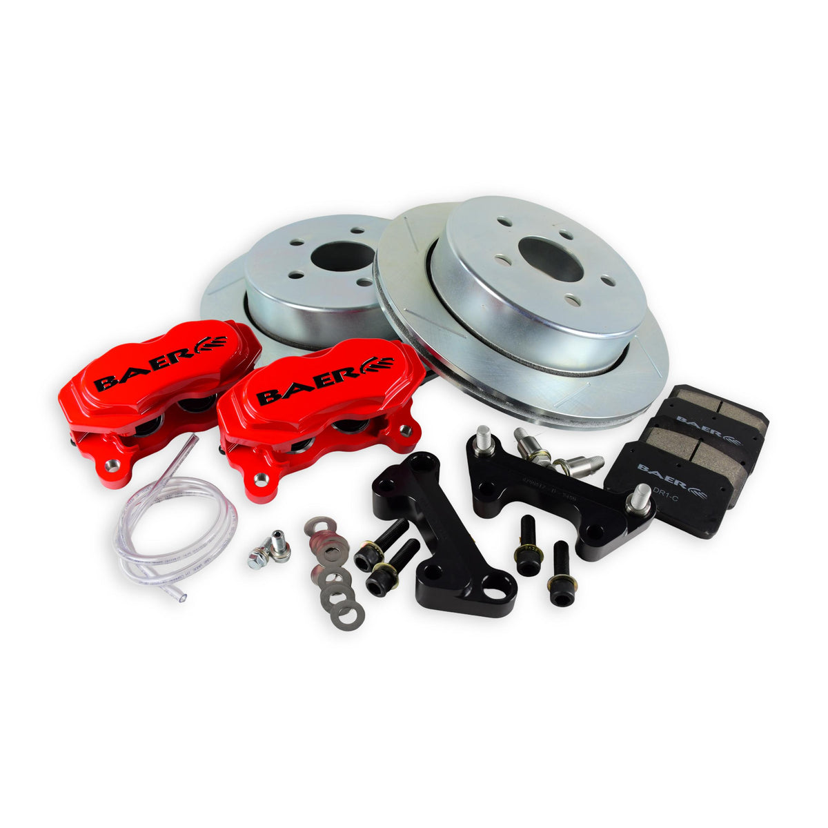 Baer 13" SS4 Rear Brake Kit, Black, Slot/Zinc (2007-2025 Gladiator , Wrangler) - 4402007B-2
