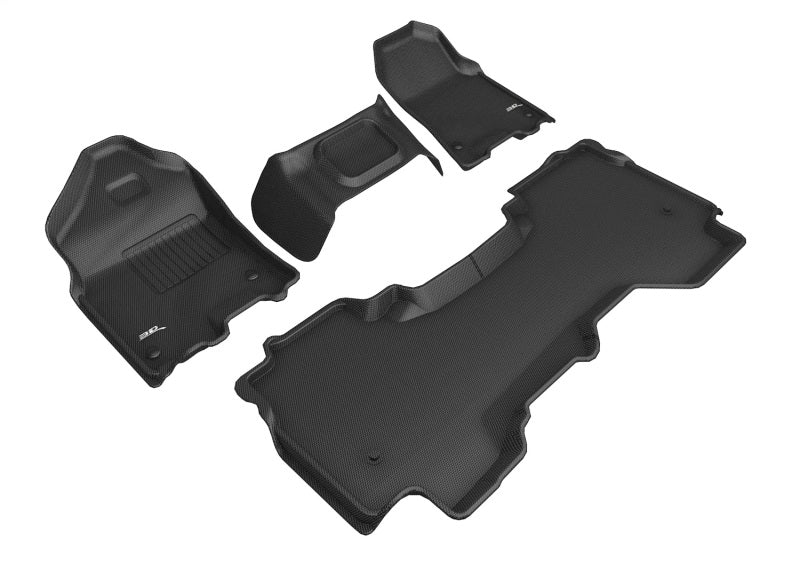 3D MAXpider 2019-2020 Dodge Ram 1500 Quad Cab Kagu 1st & 2nd Row Floormats - Black