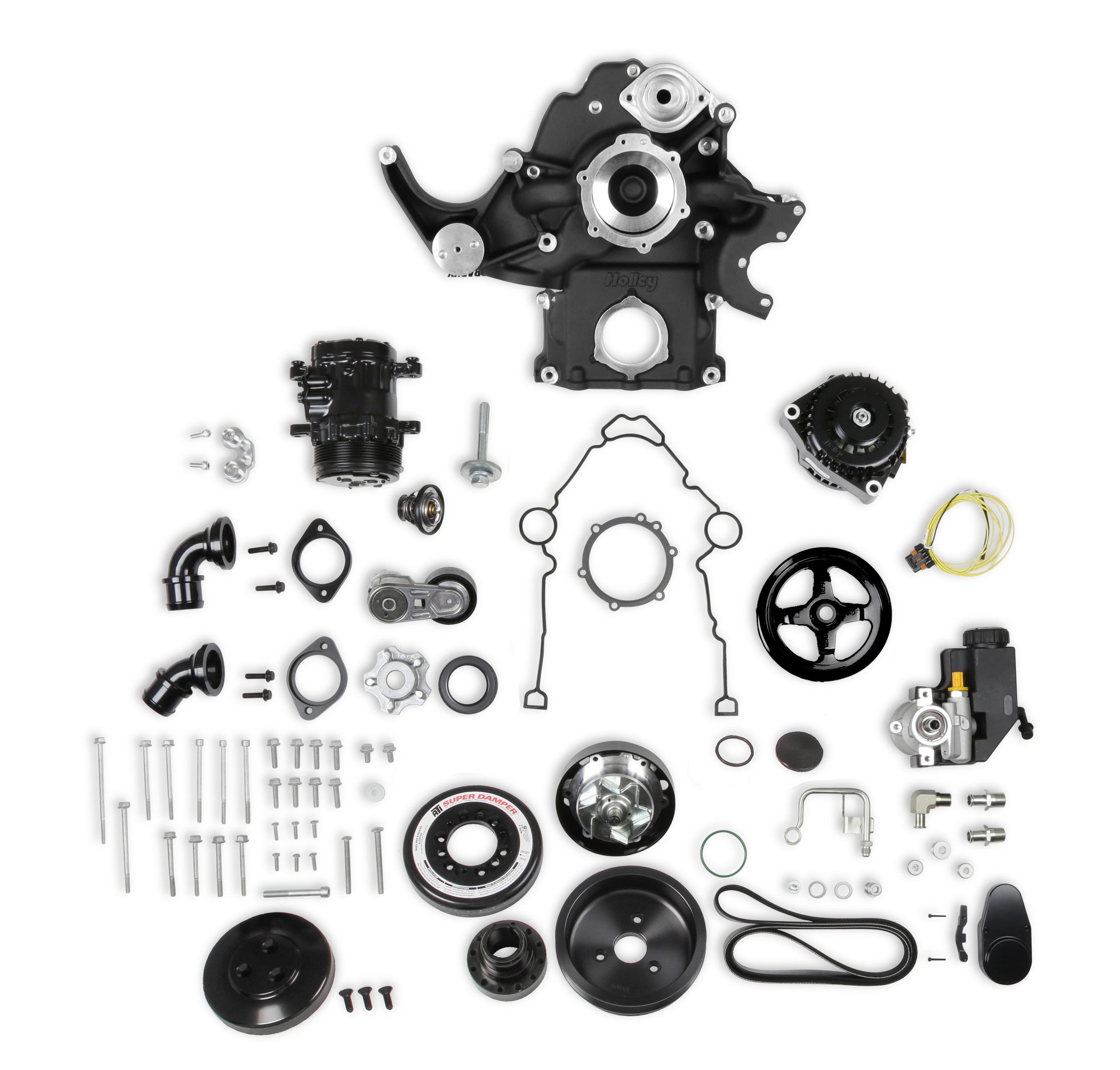 Holley Premium Mid-Mount Complete Accessory System - 20-292BK