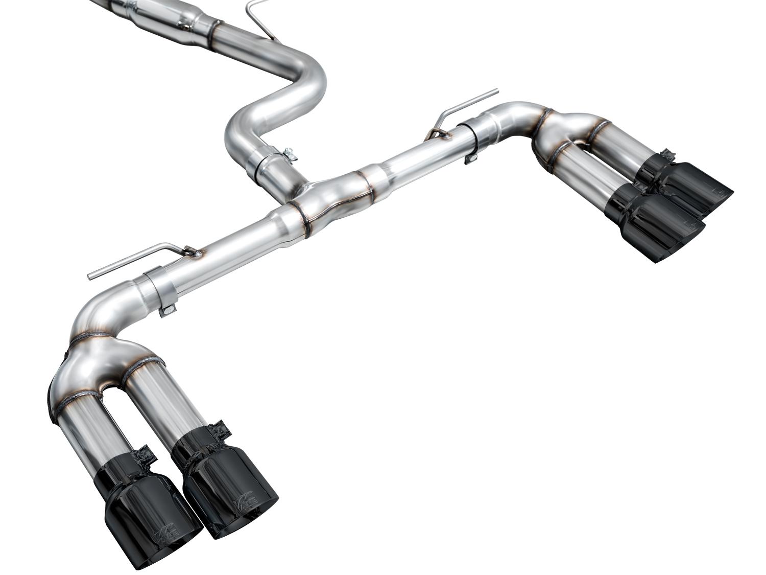 AWE Track Edition Exhaust for Audi 8Y S3 - Diamond Black Tips - 3020-43897
