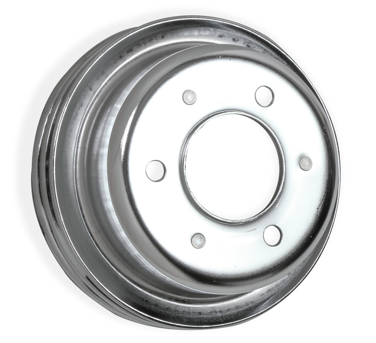Mr. Gasket Chrome Crankshaft Pulley - Double Groove.  - 8830MRG