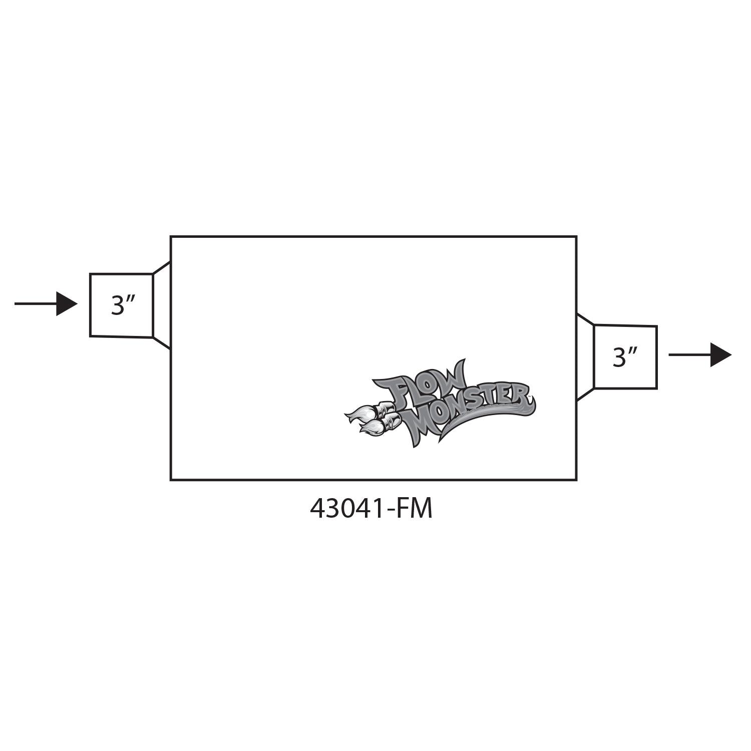 Flowmaster FlowMonster Muffler - 43041-FM