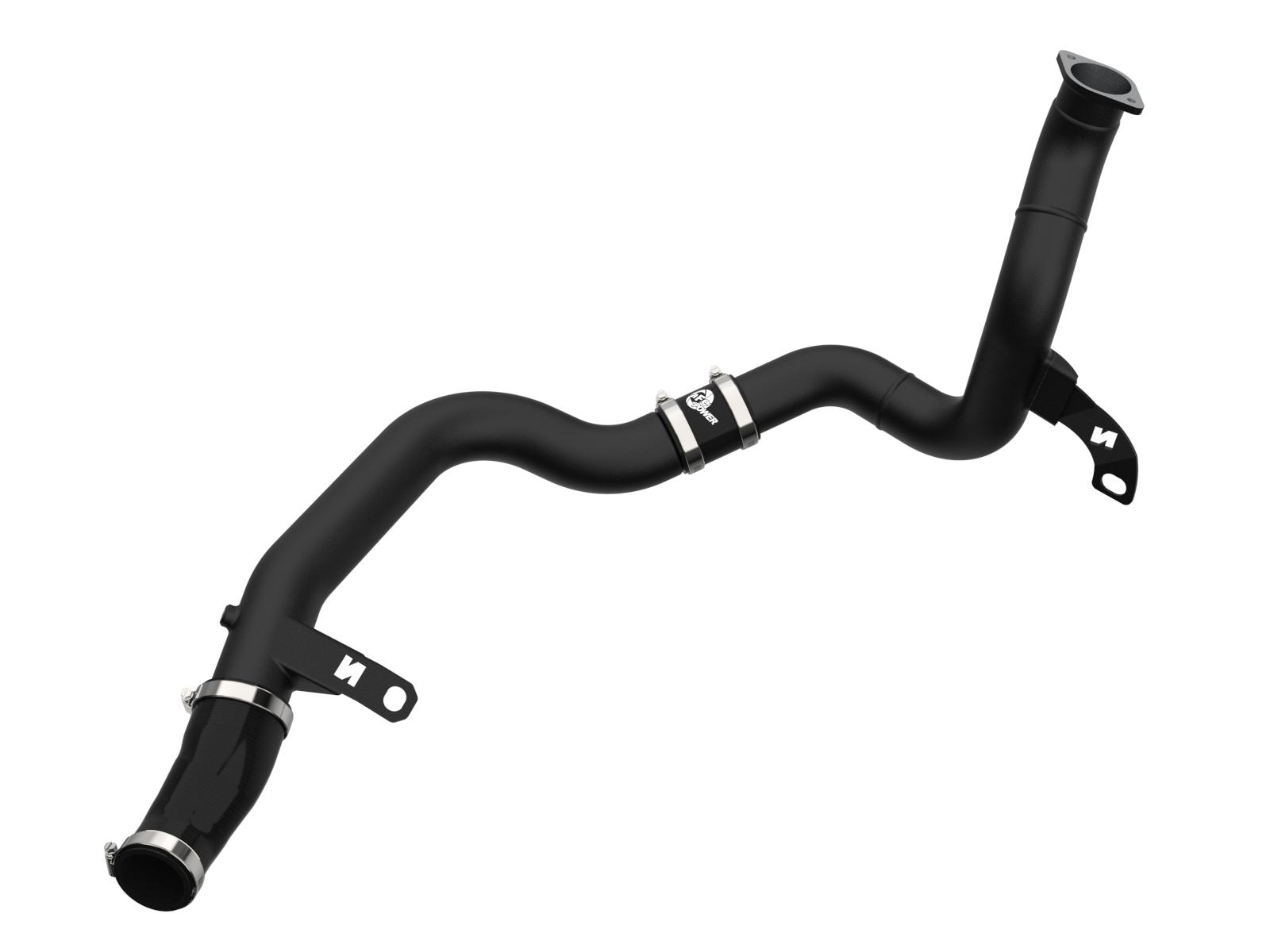 AFE BladeRunner 2-1/4 IN to 2-1/2 IN Aluminum Hot Charge Pipe Black (2019-2022 Veloster N) - 46-20768-B