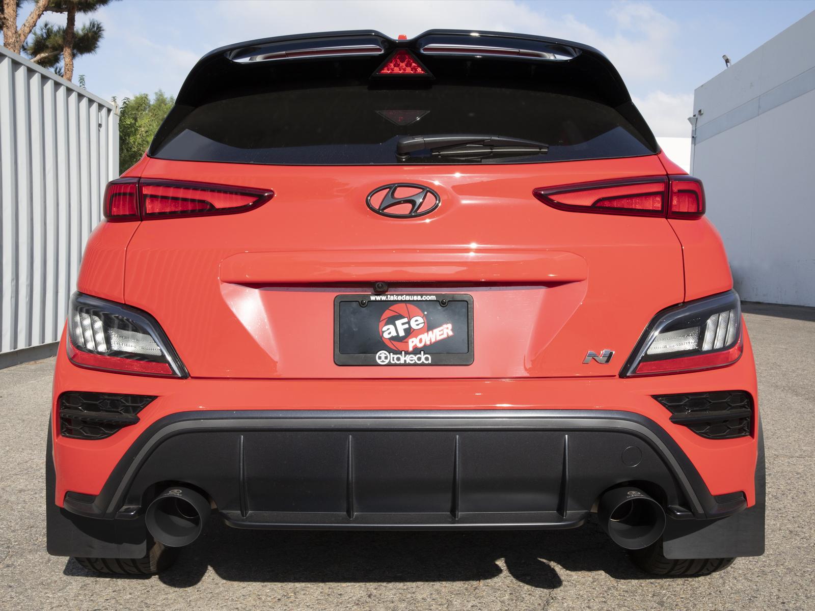AFE Takeda 3 IN 304 Stainless Steel Cat-Back Exhaust w/ Black Tips Hyundai Kona N 22-23 L4-2.0L (t) (49-37033-B) - 49-37033-B