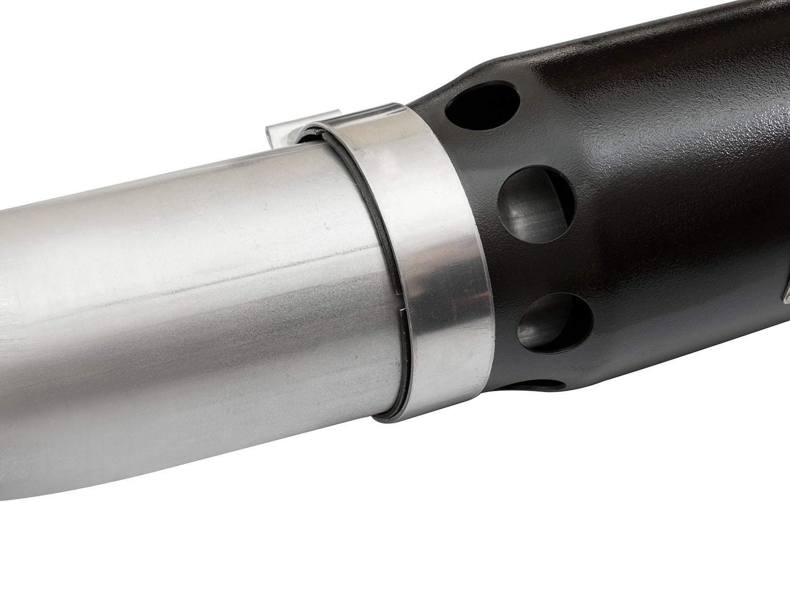 AFE Large Bore-HD 4 IN DPF-Back Stainless Steel Exhaust System w/Black Tip (2016-2019 Titan XD) - 49-46113-B