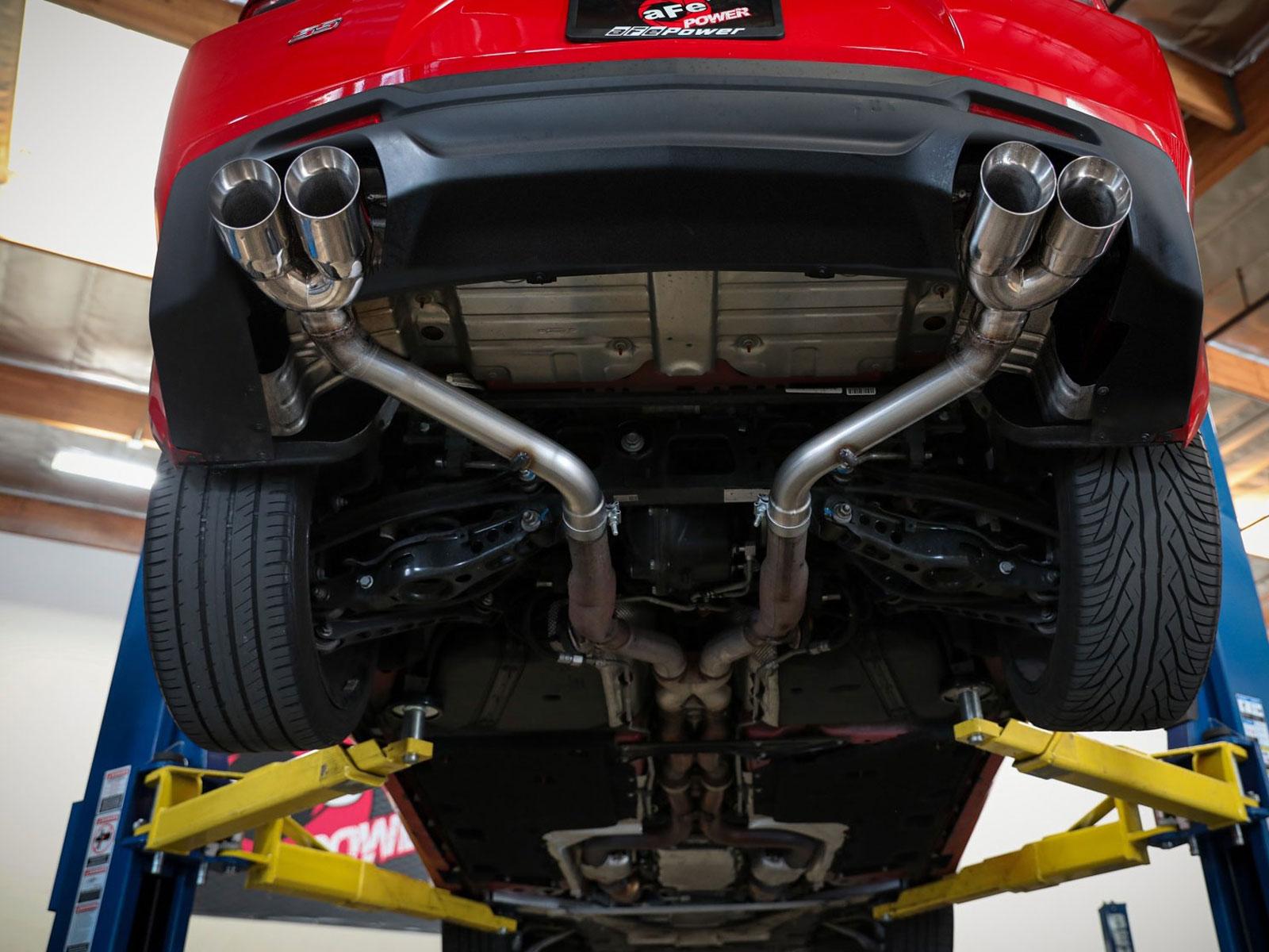 AFE MACH Force-Xp 2-1/2 IN 409 Stainless Steel Axle-Back Exhaust System Black (Chevrolet Camaro SS 16-24 V8-6.2L) - 49-44119NM-B
